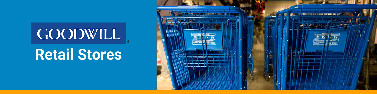 Goodwill Retail Stores Header with blue shopping carts