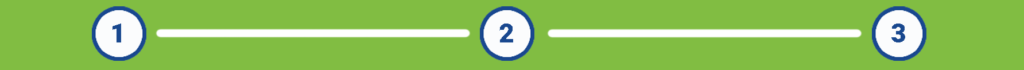 1 in a circle line to 2 in a circle line to 3 in a circle